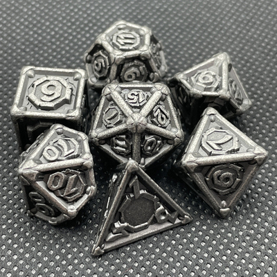 Metal Multi-Face Dice Dnd Rpg Coc Game Desktop Portable