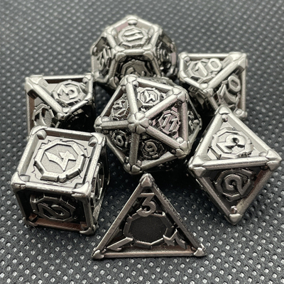 Metal Multi-Face Dice Dnd Rpg Coc Game Desktop Portable