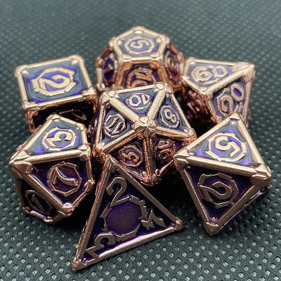 Metal Multi-Face Dice Dnd Rpg Coc Game Desktop Portable