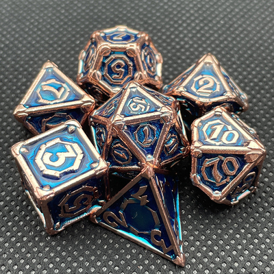 Metal Multi-Face Dice Dnd Rpg Coc Game Desktop Portable