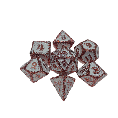 White Tree Vine Metal Multi Face Dice Set Game Desktop#Dnd#Rpg#Coc