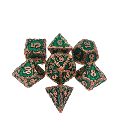 White Tree Vine Metal Multi Face Dice Set Game Desktop#Dnd#Rpg#Coc