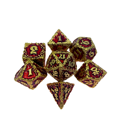 White Tree Vine Metal Multi Face Dice Set Game Desktop#Dnd#Rpg#Coc