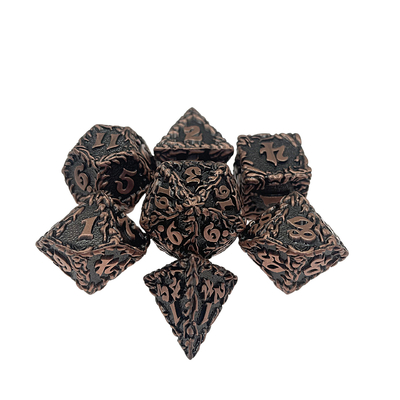 White Tree Vine Metal Multi Face Dice Set Game Desktop#Dnd#Rpg#Coc