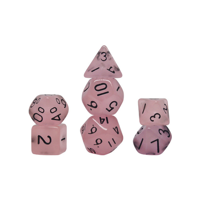 Candi warna resin alami karakter bermain dadu set dnd dadu