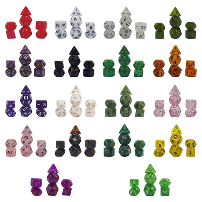 Candi warna resin alami karakter bermain dadu set dnd dadu