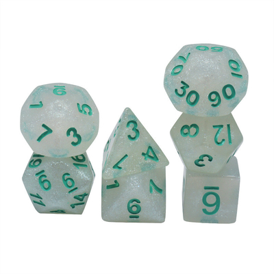 Kerikil halus resin RPG Dice Kerajinan tangan Resin Polyhedral Dice