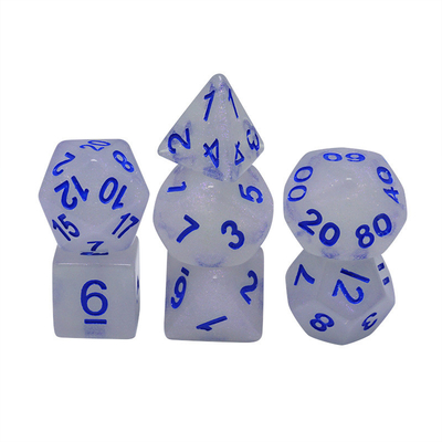 Kerikil halus resin RPG Dice Kerajinan tangan Resin Polyhedral Dice