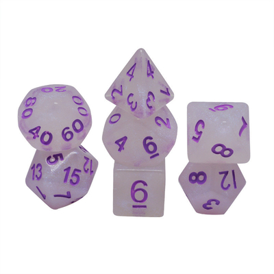 Kerikil halus resin RPG Dice Kerajinan tangan Resin Polyhedral Dice