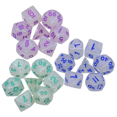Kerikil halus resin RPG Dice Kerajinan tangan Resin Polyhedral Dice