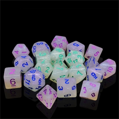 Kerikil halus resin RPG Dice Kerajinan tangan Resin Polyhedral Dice