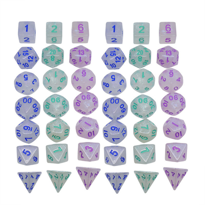 Kerikil halus resin RPG Dice Kerajinan tangan Resin Polyhedral Dice