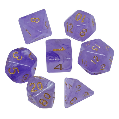 Sharp Edge Orange Smoke Multi-sided Resin Dice Untuk Anak-anak Latihan Mental Aritmatika Matematika