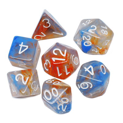 Dua Untaian Asap Tambahkan Bersama Resin RPG Dice Desktop Game Dice Set