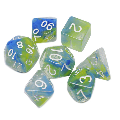 Dua Untaian Asap Tambahkan Bersama Resin RPG Dice Desktop Game Dice Set