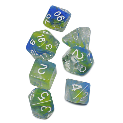 Dua Untaian Asap Tambahkan Bersama Resin RPG Dice Desktop Game Dice Set