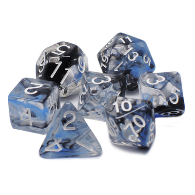 Dua Untaian Asap Tambahkan Bersama Resin RPG Dice Desktop Game Dice Set