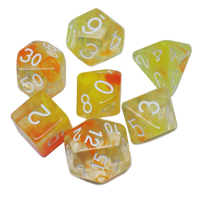 Dua Untaian Asap Tambahkan Bersama Resin RPG Dice Desktop Game Dice Set