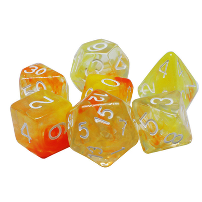 Dua Untaian Asap Tambahkan Bersama Resin RPG Dice Desktop Game Dice Set