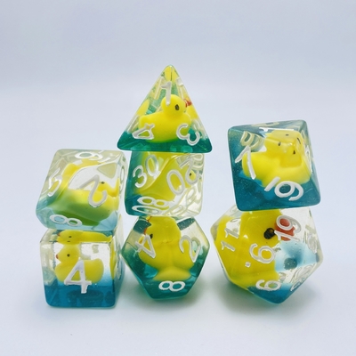Duckling resin alami multi -noodle permainan meja dadu set dnd dadu
