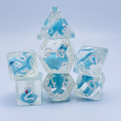 Duckling resin alami multi -noodle permainan meja dadu set dnd dadu