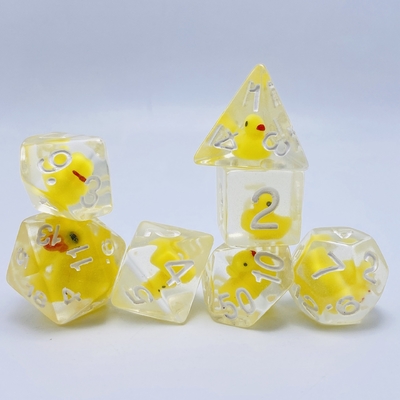 Duckling resin alami multi -noodle permainan meja dadu set dnd dadu
