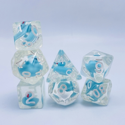 Duckling resin alami multi -noodle permainan meja dadu set dnd dadu
