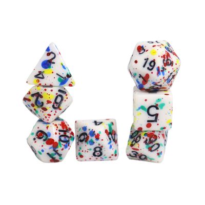 Graffiti Phantom warna resin permainan papan dadu set dnd dadu