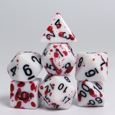 Graffiti Phantom warna resin permainan papan dadu set dnd dadu