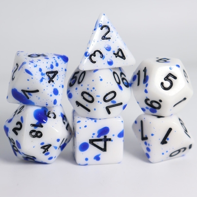 Graffiti Phantom warna resin permainan papan dadu set dnd dadu