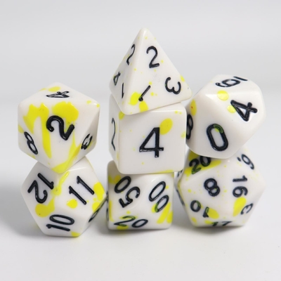 Graffiti Phantom warna resin permainan papan dadu set dnd dadu