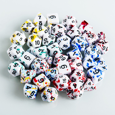 Graffiti Phantom warna resin permainan papan dadu set dnd dadu