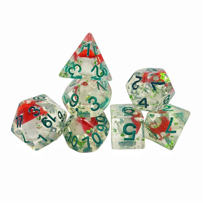 Resin jamur beracun permainan papan dadu set dnd dadu