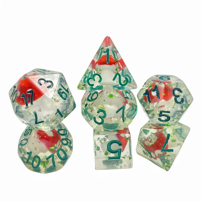 Resin jamur beracun permainan papan dadu set dnd dadu
