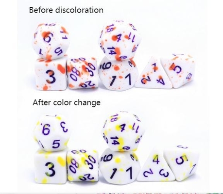 Perubahan suhu tinggi warna Graffiti Phantom warna resin permainan papan dadu set dnd dadu
