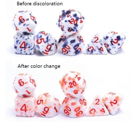 Perubahan suhu tinggi warna Graffiti Phantom warna resin permainan papan dadu set dnd dadu