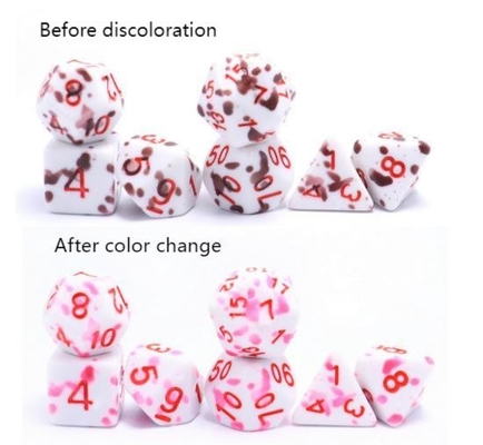 Perubahan suhu tinggi warna Graffiti Phantom warna resin permainan papan dadu set dnd dadu