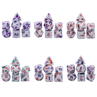 Perubahan suhu tinggi warna Graffiti Phantom warna resin permainan papan dadu set dnd dadu