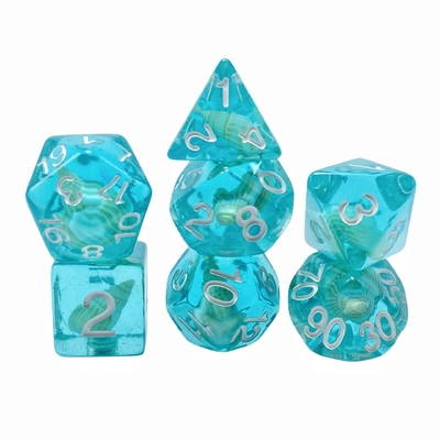 Conch resin permainan papan dadu set dnd dadu