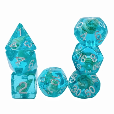 Conch resin permainan papan dadu set dnd dadu