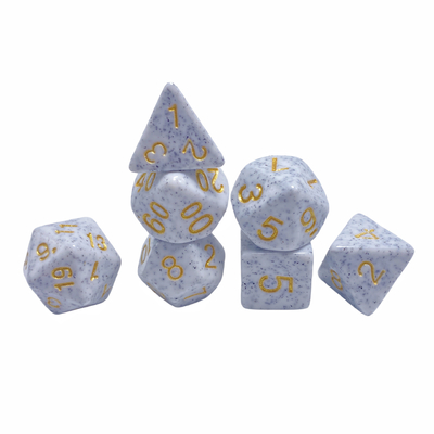 Golden font gold spots ore ore resin karakter bermain permainan papan dadu set dnd dadu