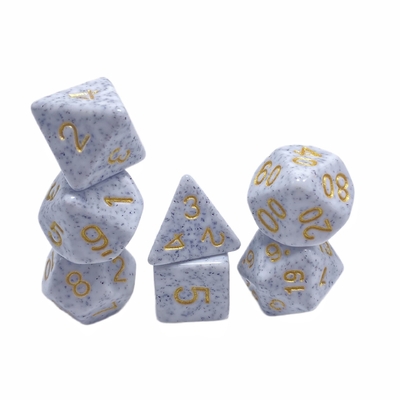 Golden font gold spots ore ore resin karakter bermain permainan papan dadu set dnd dadu