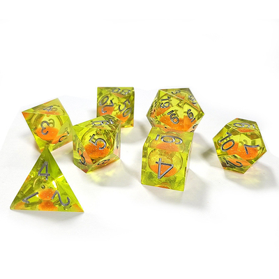 Oranyeus Beredar Pasir Kuning Kristal Resin Dnd Dice Sharp Edge Fantasy
