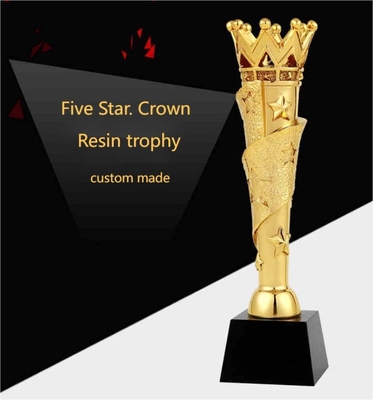 Gaya medali Trophy resin khusus dilapisi emas atau perak