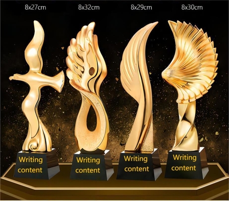 Gaya medali Trophy resin khusus dilapisi emas atau perak