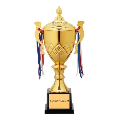 Customized Metal Trophy Cup 32cm Tinggi tahan air mata