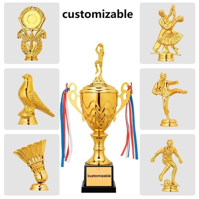Customized Metal Trophy Cup 32cm Tinggi tahan air mata