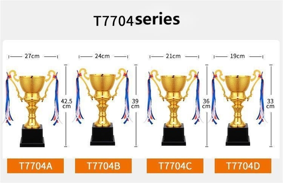 Customized Metal Trophy Cup 32cm Tinggi tahan air mata