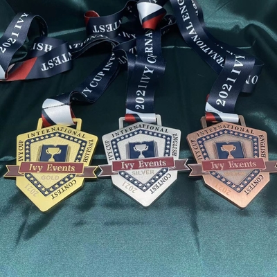 Medali Logam Maraton Untuk Kesempatan Dan Acara Logam Lapel Pin Menghilang Tahan