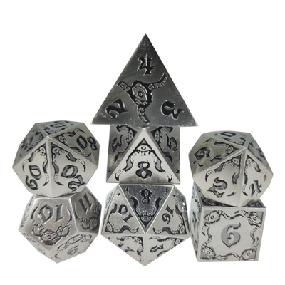 Devil's Eye permainan peran logam multifaceted dadu set TRPG COC DND